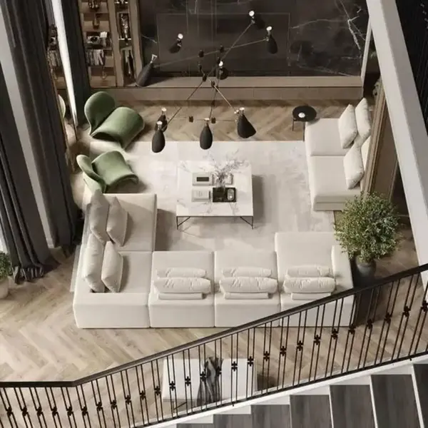 Zbliżenie na poduszki sofy FIGARO, projekt od Primavera Home.
