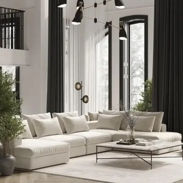 Nowoczesna sofa FIGARO w aranżacji w luksusowym wnętrzu. Primavera Home.