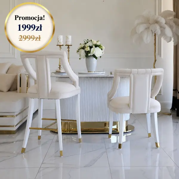 hoker nowoczesny tapicerowany w stylu pałacowym Palace od Primavera Home