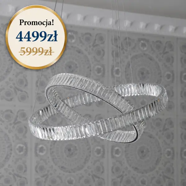 Żyrandol kryształowy srebrny Crystal L w promocji od Primavera Home