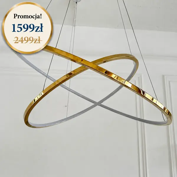 Żyrandol nowoczesny LED złoty w promocji od Primavera Home