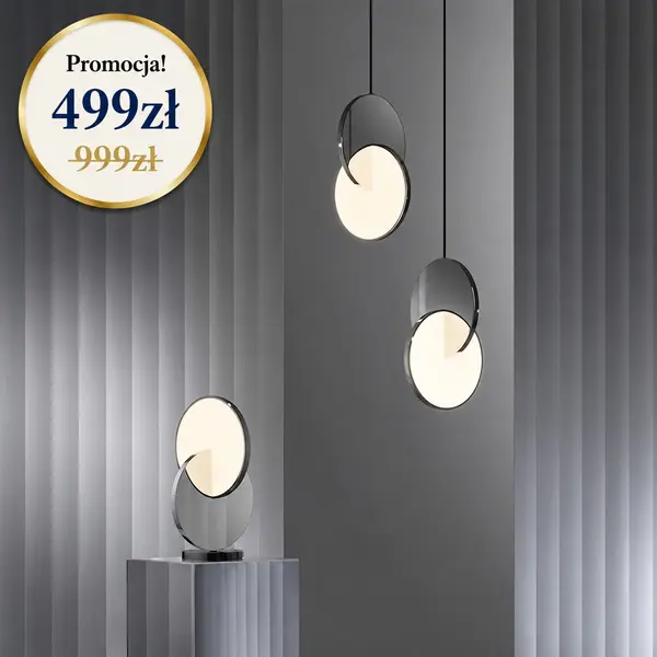 Żyrandol pojedynczy zwis srebrny w promocji od Primavera Home