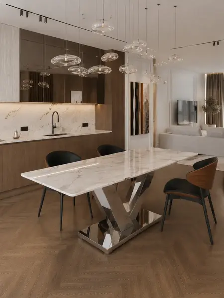 Stół LV COLLECTION Srebrny w świecie designu. Meble, które inspirują. Meble na zamówienie od Primavera Home.