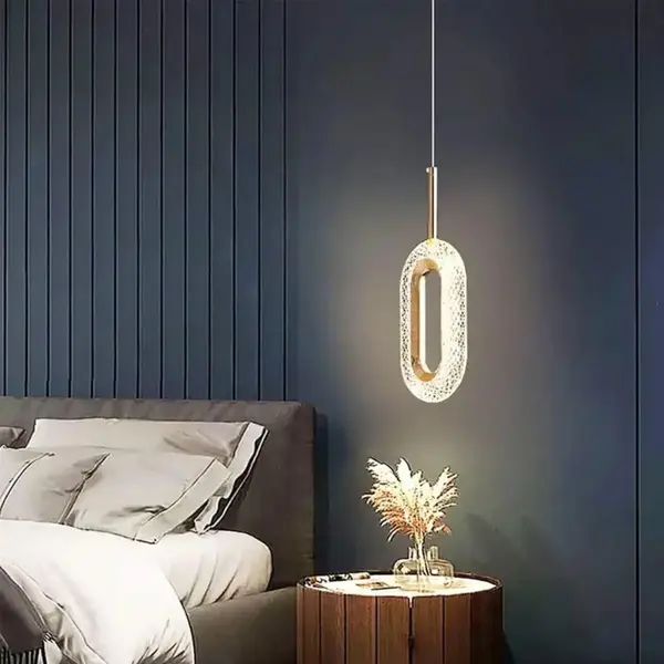 Żyrandol VALO SINGLE w złotym wykończeniu z uwzględnieniem wysokości. Primavera Home.