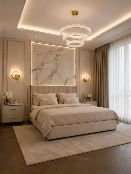 Kinkiet Złoty Okrągły Glamour Round przedstawiony z boku. Ekspozycja w salonie od Primavera Home.