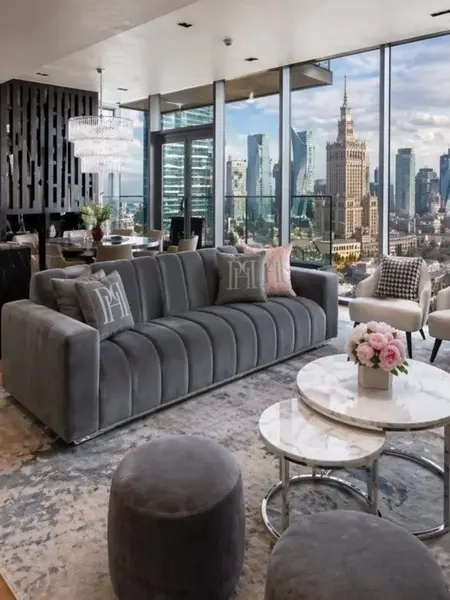 Sofa LONDON Nowoczesna widok z boku, podkreślająca nowoczesny design. Meble na zamówienie od Primavera Home.