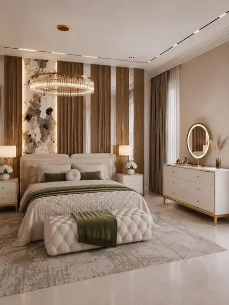 Detale wykończenia szafki nocnej w stylu glamour z firmą Primavera Home.