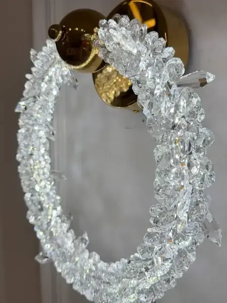 Kinkiet Kryształowy ICE ROUND — aranżacja wnętrza. Primavera Home.