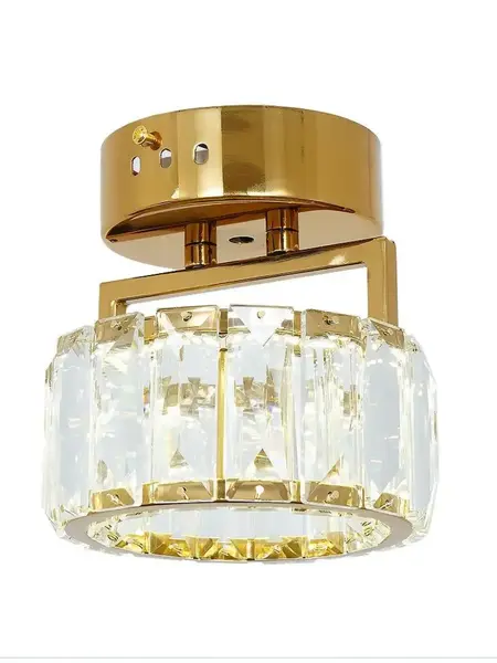 Lampa Sufitowa Kryształowa pojedynczy punkt świetlny DIAMOND XS , lampa glamour – Primavera Home z widoku od góry, eksponująca unikalny design.