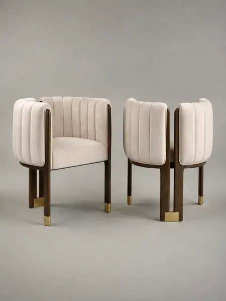 Ekskluzywne krzesło MATILDA – Nowoczesny Włoski Design w wyrafinowanej formie- Primavera Home eksponowane w showroomie, prezentujące elegancję i styl.