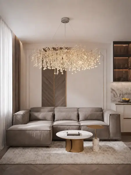 Lampa Kryształowa Nowoczesna Glamour Nad Stół w pełnej okazałości. Wspaniała oferta od Primavera Home.