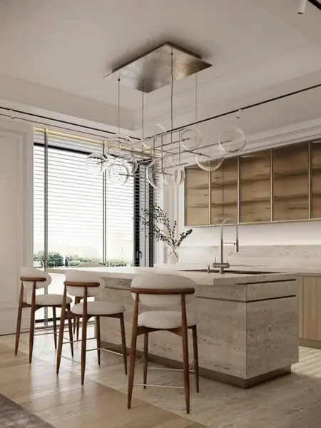 Stylowa aranżacja w salonach i barkach z Designerskim Hokerem Drewnianym Olivia – Krzesło Barowe od Primavera Home.