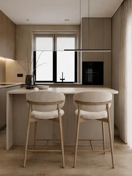 Ekspozycja w showroomie, Designerski Hoker Drewniany Olivia – Krzesło Barowe od Primavera Home.