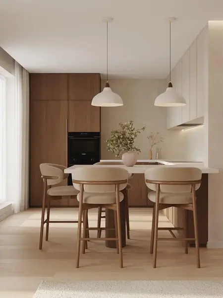 Designerski Hoker Drewniany Olivia – Krzesło Barowe w podświetleniu od Primavera Home.