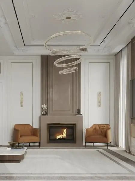 Nowoczesny fotel luksusowy do salonu z podnóżkiem MODERN w sypialni, w aranżacji strefy relaksu od Primavera Home.