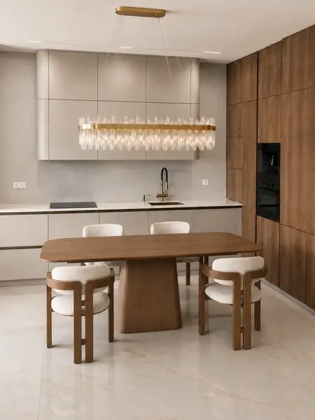 Krzesło Designerskie Forest uchwycone z tyłu, uwidaczniające jego elegancki kształt. Detal wykończenia od Primavera Home.