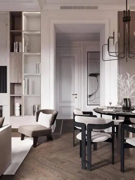 Widok portalowy Krzesła Designerskiego Forest w nowoczesnym otoczeniu. Detal wykończenia od Primavera Home.