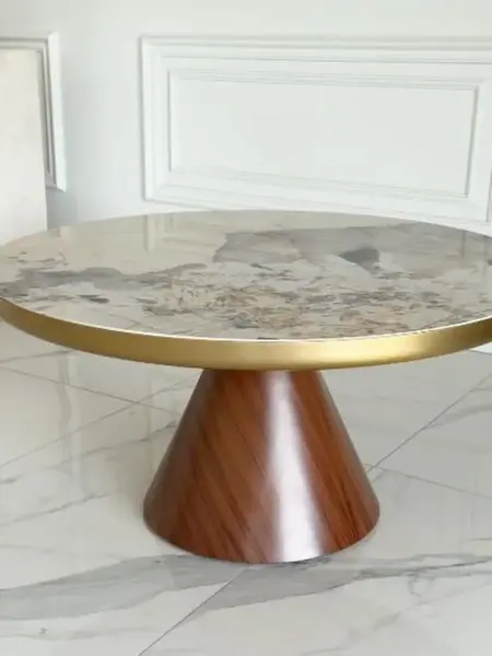 Stolik kawowy nowoczesny elegancki Robin S i Robin L w komplecie z innymi meblami, tworzący spójną aranżację od Primavera Home.