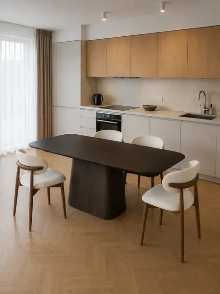 Designerskie Krzesło Drewniane Olivia – Nowoczesne w stylowych aranżacjach. Detal wykończenia od Primavera Home.