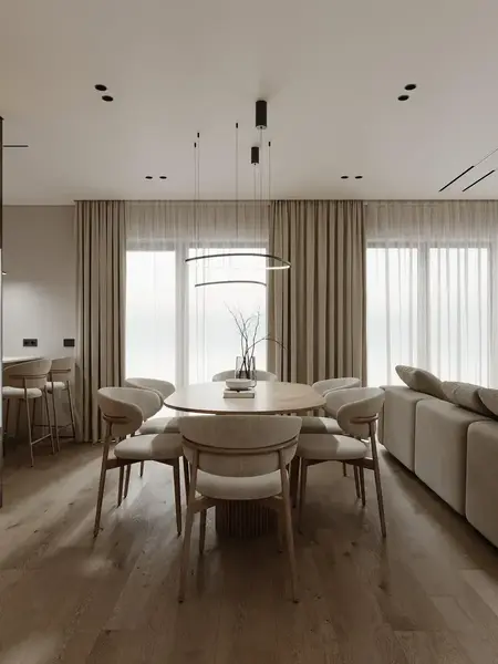 Designerskie Krzesło Drewniane Olivia – Nowoczesne na ekspozycji w showroomie. Detal wykończenia od Primavera Home.