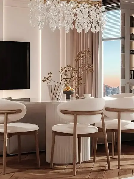 Designerskie Krzesło Drewniane Olivia – Nowoczesne z detalem nóg. Aranżacja nowoczesnego wnętrza od Primavera Home.