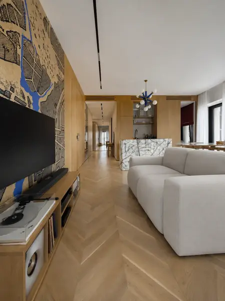 Luksusowa nowoczesna sofa rozkładana do salonu MODERNO w aranżacji z dodatkami. Ekspozycja w salonie od Primavera Home.