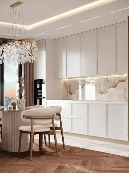 Designerskie Krzesło Drewniane Olivia – Nowoczesne w różnych skalach. Aranżacja nowoczesnego wnętrza od Primavera Home.