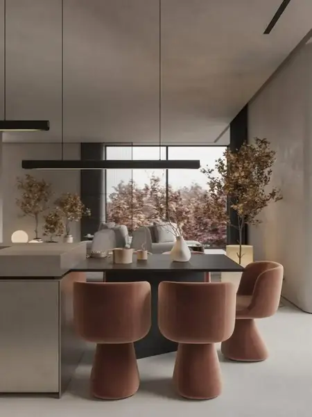 Nowoczesne Krzesło Obrotowe Dolce – Tapicerowane i Designerskie w stylizowanym wnętrzu, wprowadzające elegancję do przestrzeni. Meble na zamówienie od Primavera Home.