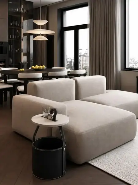 Ekskluzywny narożnik, nowoczesny, designerski, sofa narożna MODERNO z futurystycznym designem. Idealny wybór do mebli na zamówienie od Primavera Home.