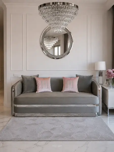 Sofa prezentowana z boku, pokazująca elegancję i styl. Meble na zamówienie od Primavera Home.