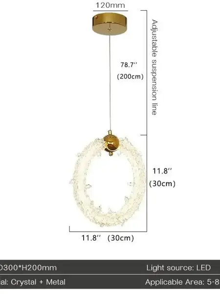 Lampa Wisząca Kryształowa Złota ICE XS subtelnie wpisująca się w zabytkowe otoczenie, oferowana przez Primavera Home.