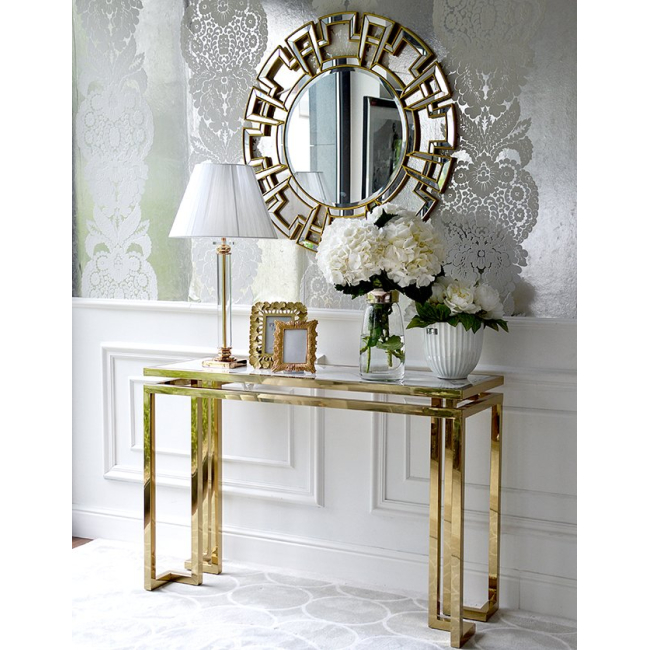 Goldener Glamour-Wandspiegel ELISE OUTLET 