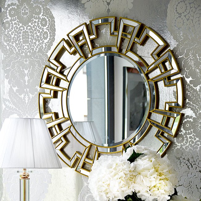 Golden glamor wall mirror ELISE OUTLET 