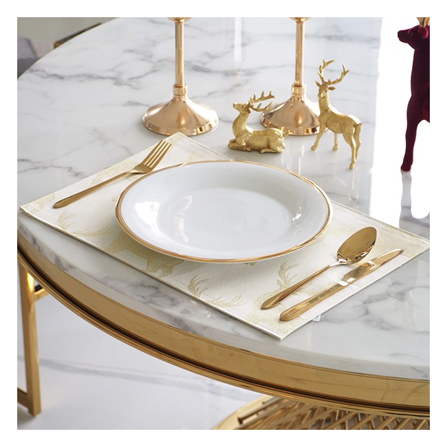 Christmas gold reindeer placemat under 30 x 45 cm 