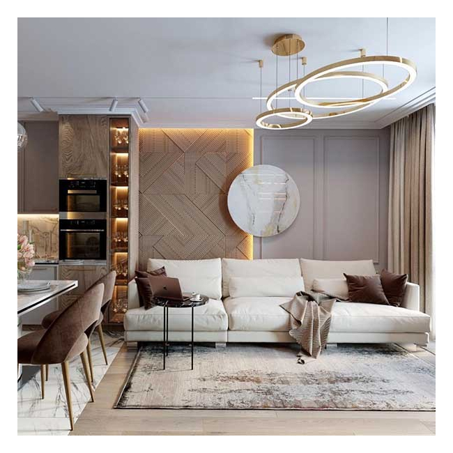 GALASSIA round, glossy, adjustable, modern, loft, gold, LED lamp, OUTLET 