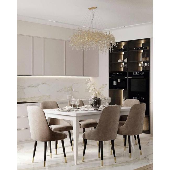 Glamorous chandelier RAIN L 110 cm designer, exclusive in a modern style, gold OUTLET 