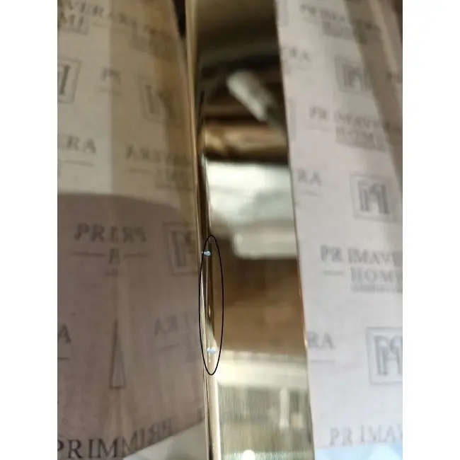 Designer dining table, glamor, with a glass top, steel, gold ELITE OUTLET 