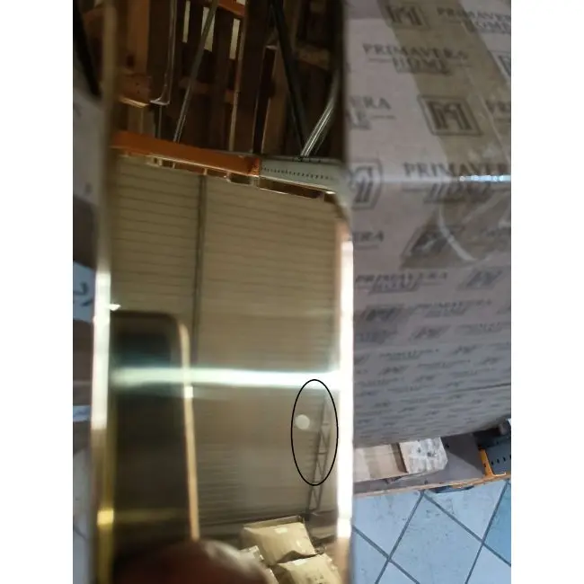 Designer dining table, glamor, with a glass top, steel, gold ELITE OUTLET 