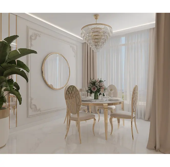 LUXURY GOLDEN DINING ROOM