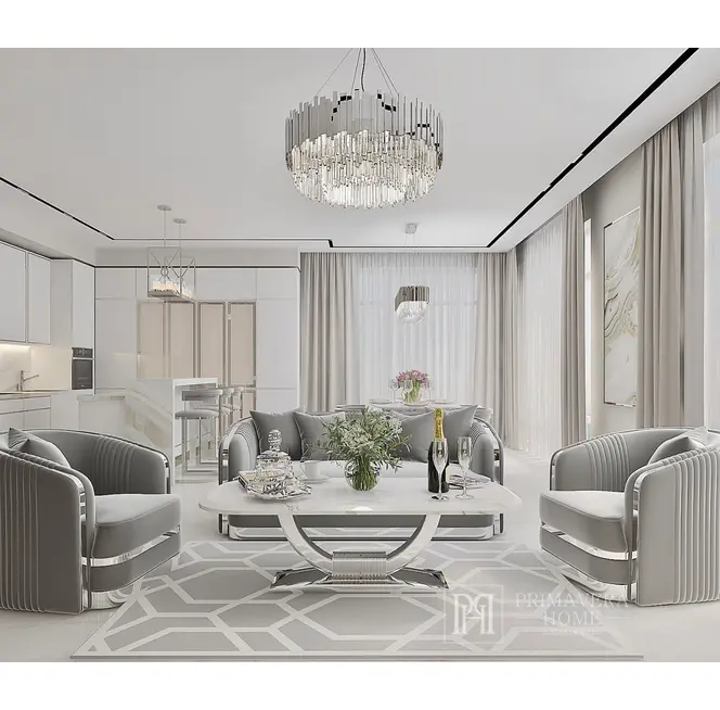 MODERN APARTMENT IN GREY AND SILVER