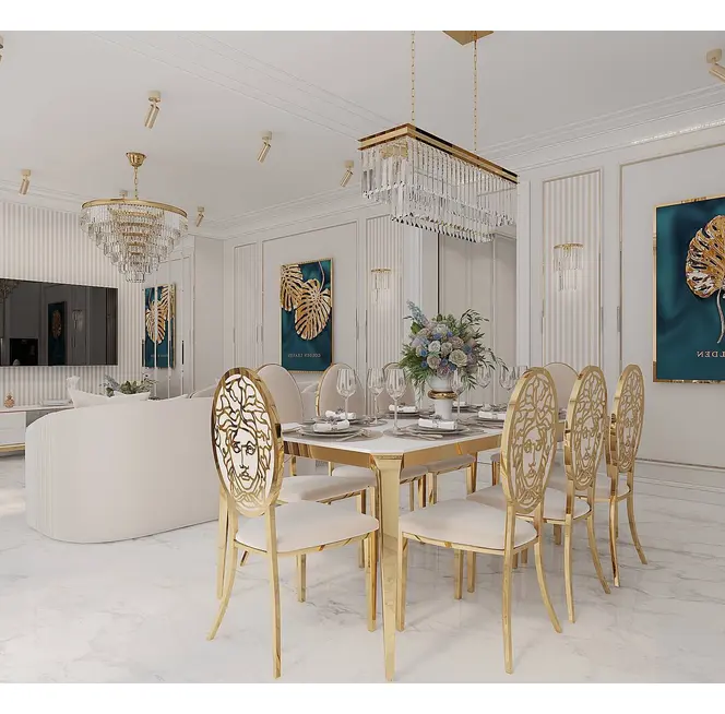 LUXURY INTERIOR WITH GOLD IN THE MAIN ROLE