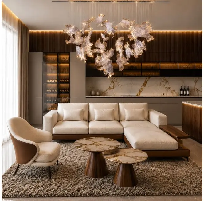 LUXURIOUS AND MODERN LIVING ROOM