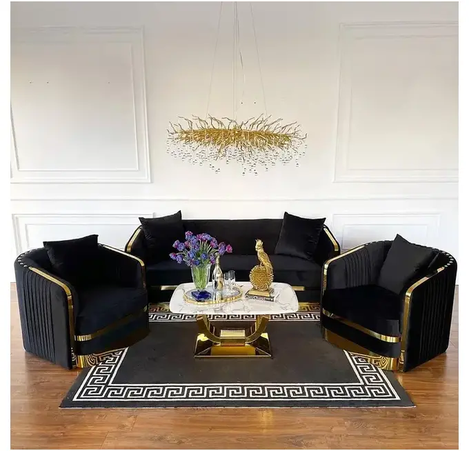 How to arrange a living room in a glamorous style?