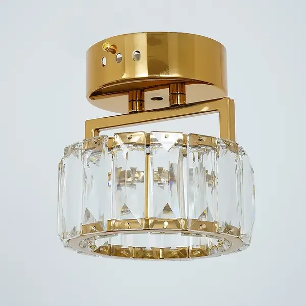 Designerska lampa złota, Pojedynczy punk świetlny kryształowy DIAMOND XS