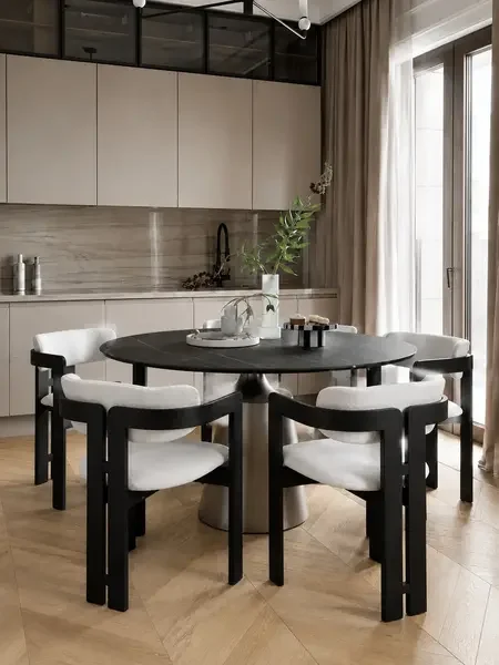 Nowoczesne krzesło designerskie drewniane tapicerowane FOREST