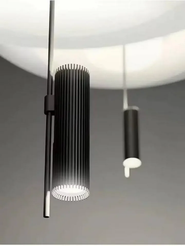 Designerska Lampa Wisząca Plater Czarna Nowoczesna Premium — aranżacja wnętrza. Primavera Home.