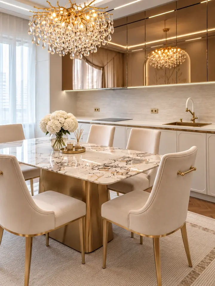 Ekskluzywne Krzesło NAOMI – Nowoczesny Włoski Design w wyrafinowanej formie- Primavera Home w jasnym wnętrzu, dodające elegancji przestrzeni.