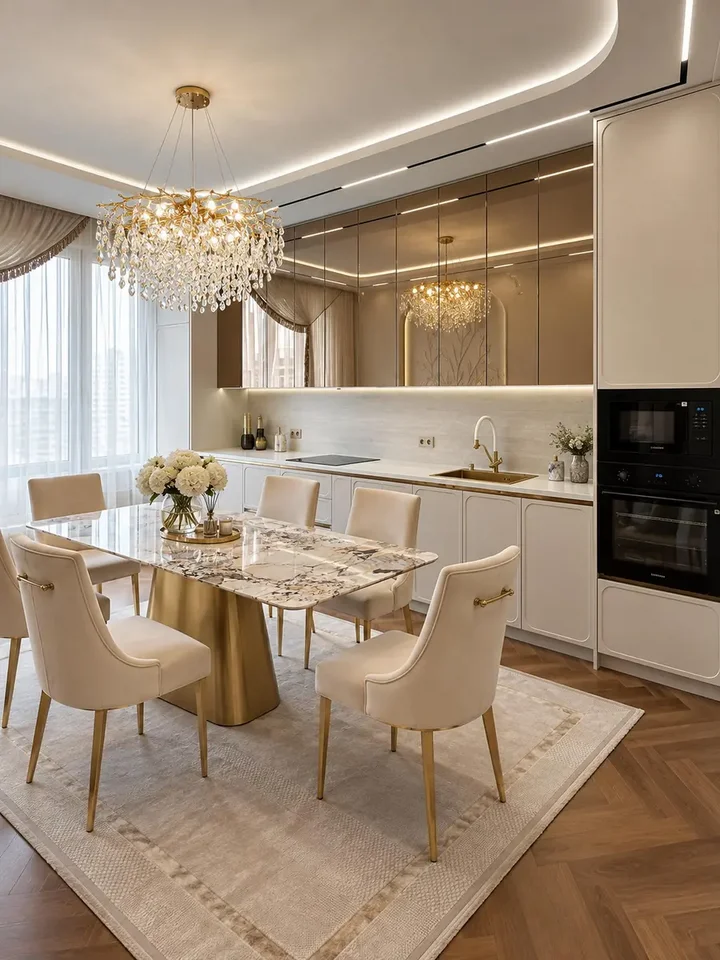 Ekskluzywne Krzesło NAOMI – Nowoczesny Włoski Design w wyrafinowanej formie- Primavera Home przedstawione z boku, akcentujące jego nowoczesne linie.