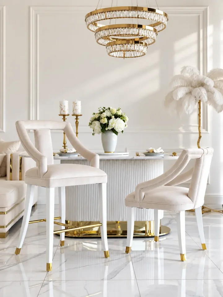 Krzesło PALACE Glamour w aranżacji nowoczesnego wnętrza. Meble na zamówienie od Primavera Home.