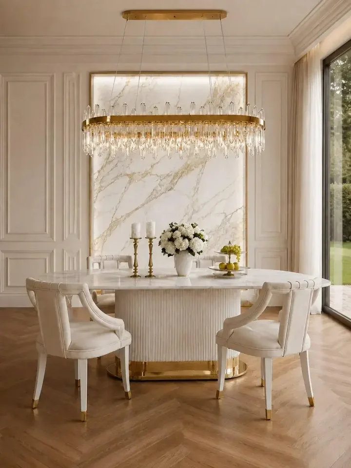 Krzesło PALACE Glamour w środkowej części nowoczesnego wnętrza, efektowne meble na zamówienie od Primavera Home.
